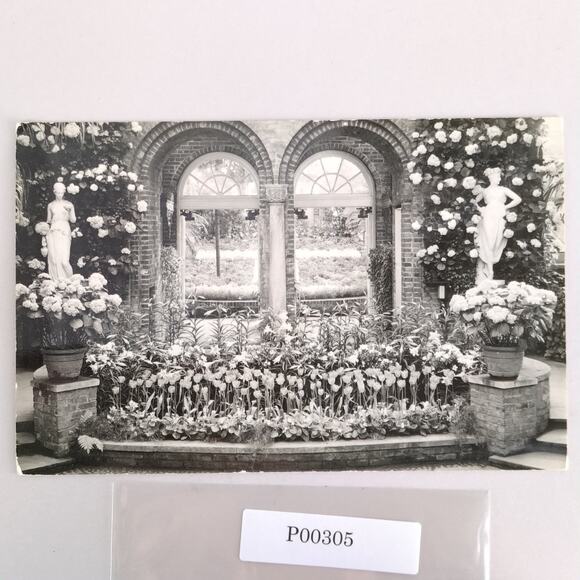 Real Photo Postcard 1949 Spring Flower Show Phipps Conservatory Pittsburgh PA - Picture 1 of 2